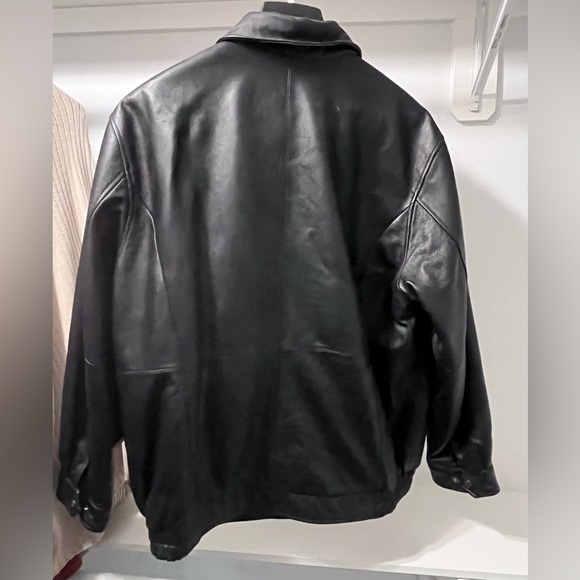 Men’s Roundtree & Yorke Black Leather Jacket - Size 3XT - Picture 2 of 8